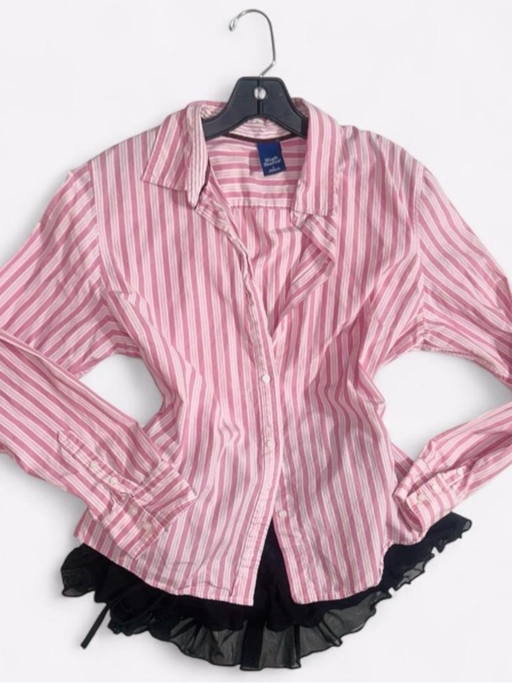 High Sierra Pink and White Striped Button-Up Blouse